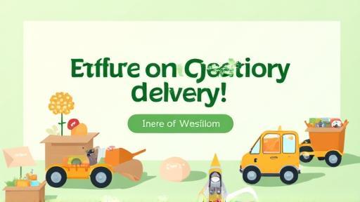 Promotional graphic for free delivery offer on groceries
